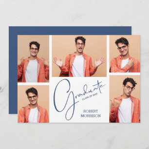 Modern 5 Foto Afstuderen Aankondiging
