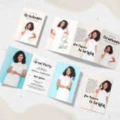 Modern 5 Foto Afstuderen Tri-Fold Uitnodiging