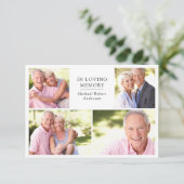 Modern 5 Foto Collage Funeral Bedankkaart (Staand voorkant)