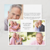 Modern 5 Foto Collage Funeral Bedankkaart (Voorkant / Achterkant)