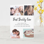 Modern 5 Foto Collage vader Happy Vaderdag Kaart (Gele Bloem)