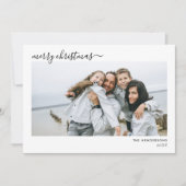 Modern 5-foto met handschrift script, vrolijk kers feestdagenkaart (Voorkant)
