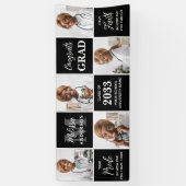 Modern 5 Fotocollage Custom Afstuderen Afstuderen Spandoek (Verticaal)