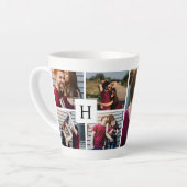 Modern 5-fotocollage latte mok (Linkerhoek)