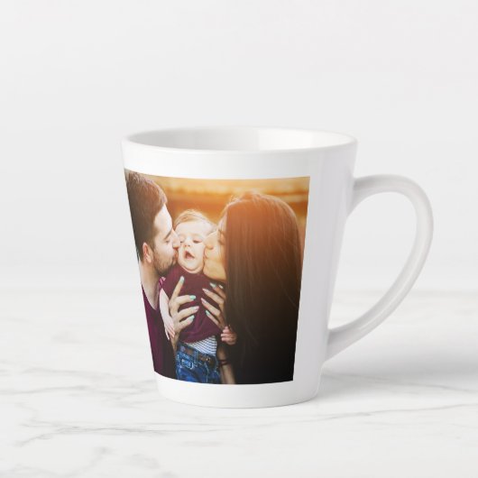 Modern 5-fotocollage latte mok (Rechts)