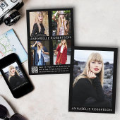 Modern 5 Fotomodel Acteur QR Code Comp Kaart