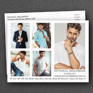 Modern 5 Foto's Pro Model Comp Kaart Briefkaart