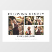 Modern 5 Memorial voor fotocollage Raamsticker (Vel)