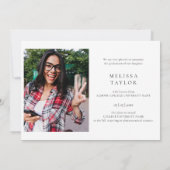 Modern 5 Photo Collage Afstuderen Aankondiging (Achterkant)