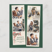 Modern 5 Photo Collage Happy Holidays Feestdagenkaart (Voorkant)