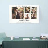 Modern 5 Photo Collage Memorial Banner (Beurs)