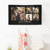 Modern 5 Photo Collage Memorial Banner (Insitu)