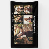 Modern 5 Photo Collage Memorial Banner (Verticaal)