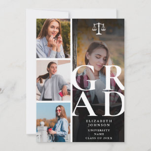 Modern 5 Photo Law School Afstuderen Aankondiging