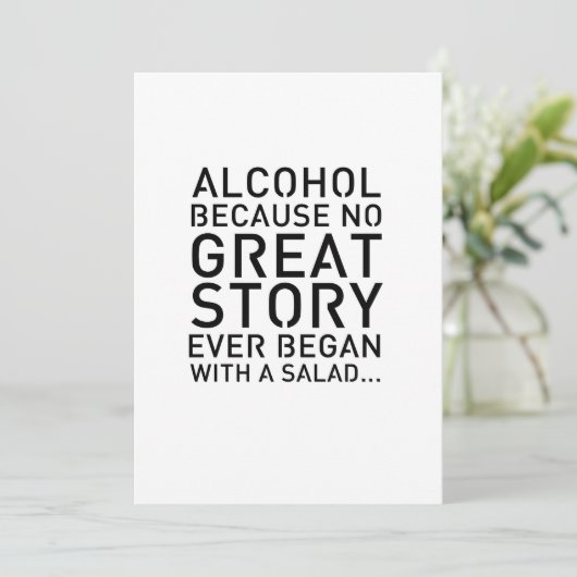 Modern 5x7 tafelbord alcohol omdat kaart (Staand voorkant)