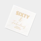 Modern 60 en fantastisch 60ste verjaardagsfeest folie servetten (Links)