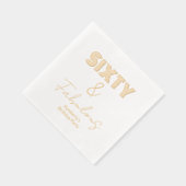 Modern 60 en fantastisch 60ste verjaardagsfeest folie servetten (Rechts)