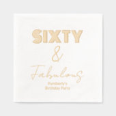 Modern 60 en fantastisch 60ste verjaardagsfeest folie servetten (Voorkant)