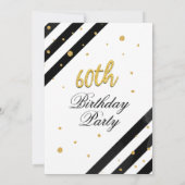 Modern 60ste verjaardag script kaart (Achterkant)