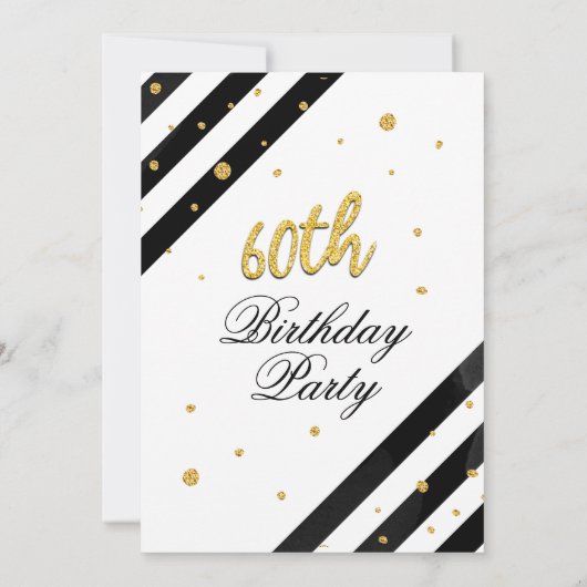 Modern 60ste verjaardag script kaart (Achterkant)