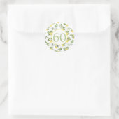 Modern 60th Birthday Lemon Citrus Ronde Sticker (Tas)