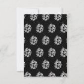 Modern 60th Script Bold Zwarte Disco Glitter Uitno Kaart (Achterkant)