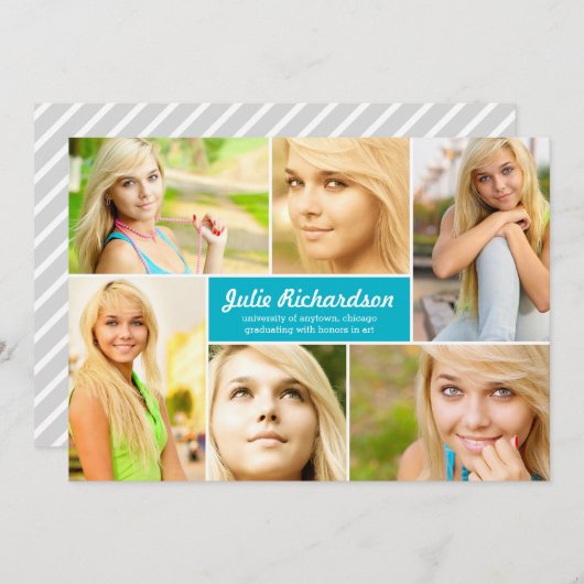 Modern 6 Aankondiging van het Foto Afstuderen V2 (Voorkant / Achterkant)