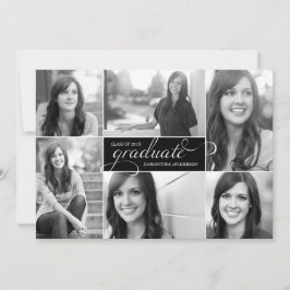 Modern 6 Afstuderen voor fotoscript uitnodigen - z Kaart