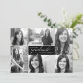 Modern 6 Afstuderen voor fotoscript uitnodigen - z Kaart (Staand voorkant)