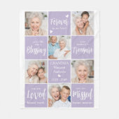 Modern 6 foto collage familie herdenkingsgedicht fleece deken (Voorkant)