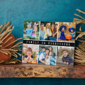 Modern 6 foto collage familie is alles citaat fotoplaat (Zijkant)