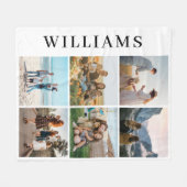 Modern 6 Foto Collage Fleece Deken (Voorkant (Horizontaal))