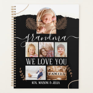 Modern 6 Foto Collage Grandma Personalized Planner