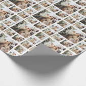 Modern 6 Foto Collage | Kerstfeestdag Cadeaupapier (Hoek)