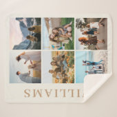 Modern 6 Foto Collage Sherpa Deken (Voorkant (horizontaal))