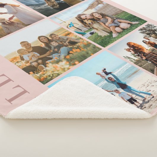 Modern 6 Foto Collage Sherpa Deken (3/4)