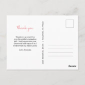 Modern 6 fotocollage Afstuderen dank u Briefkaart (Achterkant)