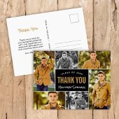 Modern 6 fotocollage Afstuderen dank u Briefkaart