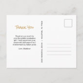 Modern 6 fotocollage Afstuderen dank u Briefkaart (Achterkant)