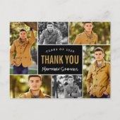 Modern 6 fotocollage Afstuderen dank u Briefkaart (Voorkant)