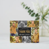 Modern 6 fotocollage Afstuderen dank u Briefkaart (Staand voorkant)