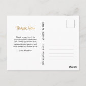 Modern 6 fotocollage Afstuderen dank u Briefkaart (Achterkant)