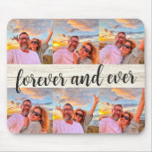 Modern 6 Fotocollage Custom Monogram Muismat (Voorkant)