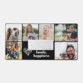 Modern 6 Fotocollage en Tekst Aangepaste Monogram Bureaumat (Keyboard & Muis)