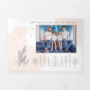 Modern 6 fotojaar in Uitzicht nieuwsbrief Artsy Tr Drieluik Wenskaart