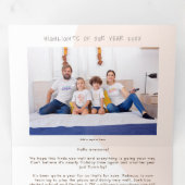 Modern 6 fotojaar in Uitzicht nieuwsbrief Artsy Tr Drieluik Wenskaart (Binnenzijde eerst)