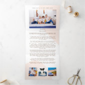 Modern 6 fotojaar in Uitzicht nieuwsbrief Artsy Tr Drieluik Wenskaart (Binnen)