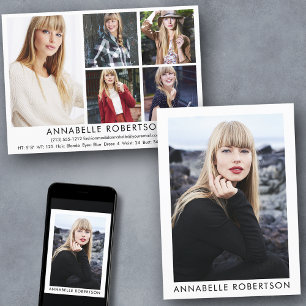 Modern 6 Fotomodel en Actor Comp Kaart