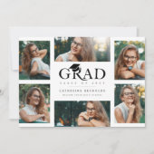 Modern 6 foto's Afstuderen Aankondiging (Voorkant)