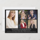 Modern 6 Foto's Model en Actor Comp Kaart (Achterkant)